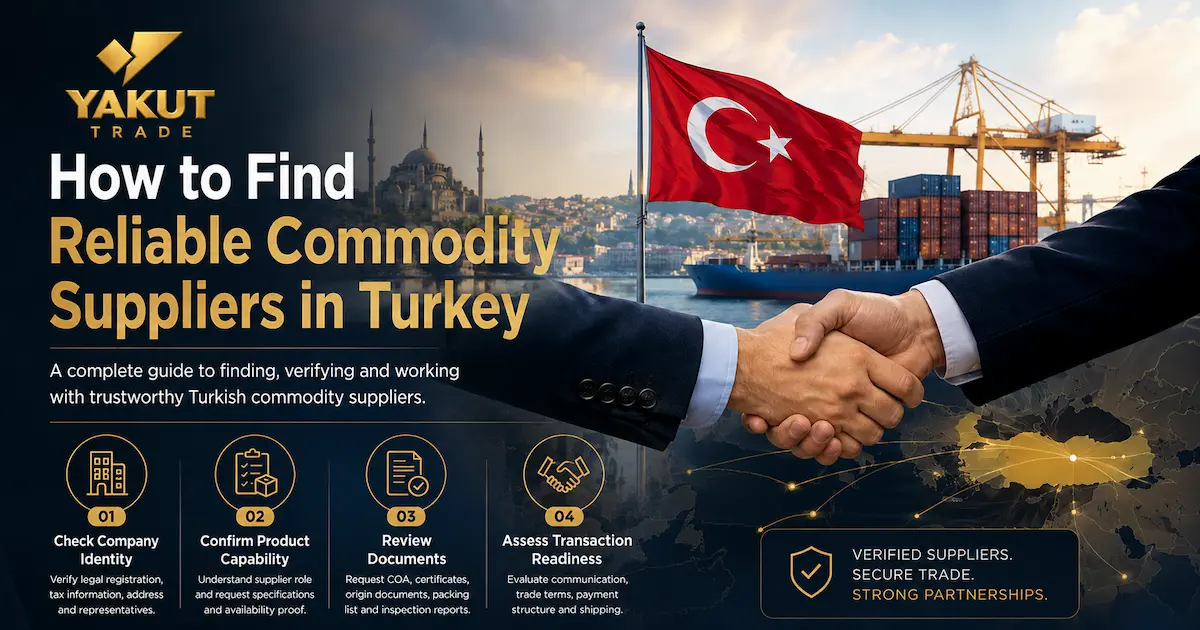 How to find reliable commodity suppliers Turkey